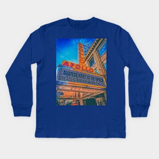 Apollo Theater Harlem Manhattan Skyline NYC Kids Long Sleeve T-Shirt